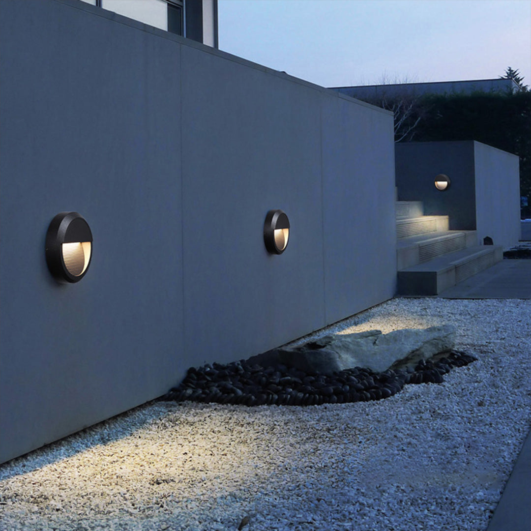 Geometric LED Step Lights for Outdoor Architecture, Minimalist Flush Mount