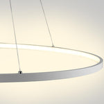 Round Geometric 30 Watt Single Ring Integrated Led Modern Bedroom Pendant