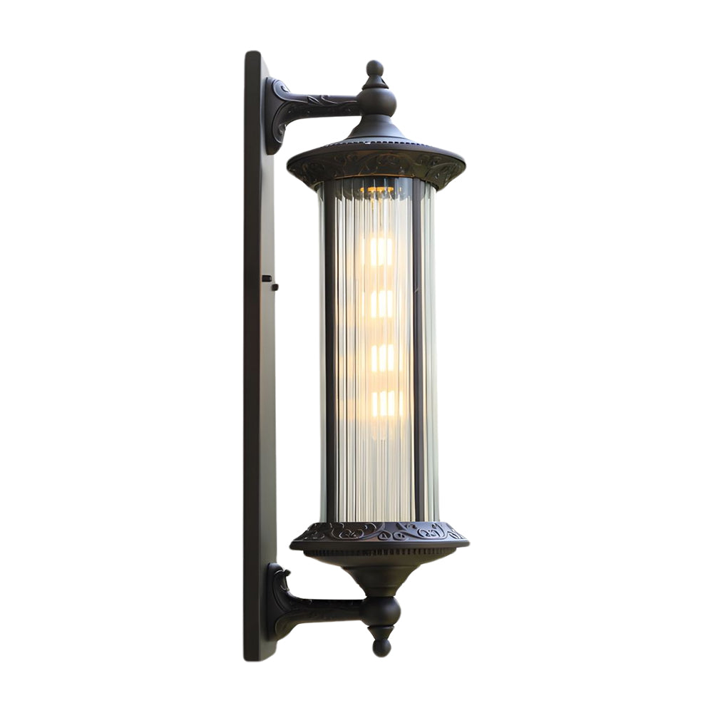 Vintage Outdoor Wall Sconce in Coffee Gold Finish, Waterproof Aluminum