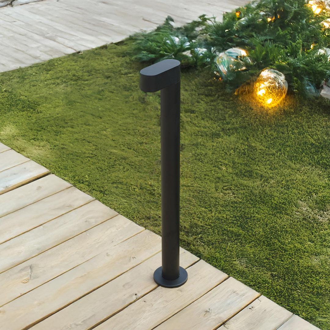 Modern Outdoor Bollard Light – Waterproof LED Pathway Luminaire in Black