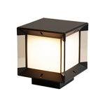 Modern Minimalist Outdoor Pillar Light in Sand Black Aluminum