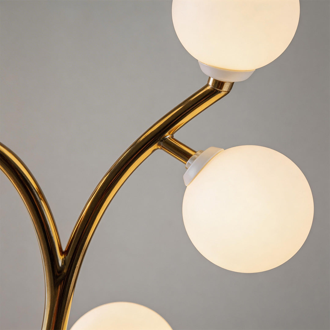 Cotton Tree Floor Lamps, Set of 6 – Gold Iron Sculptural Lighting for Weddings and Interiors