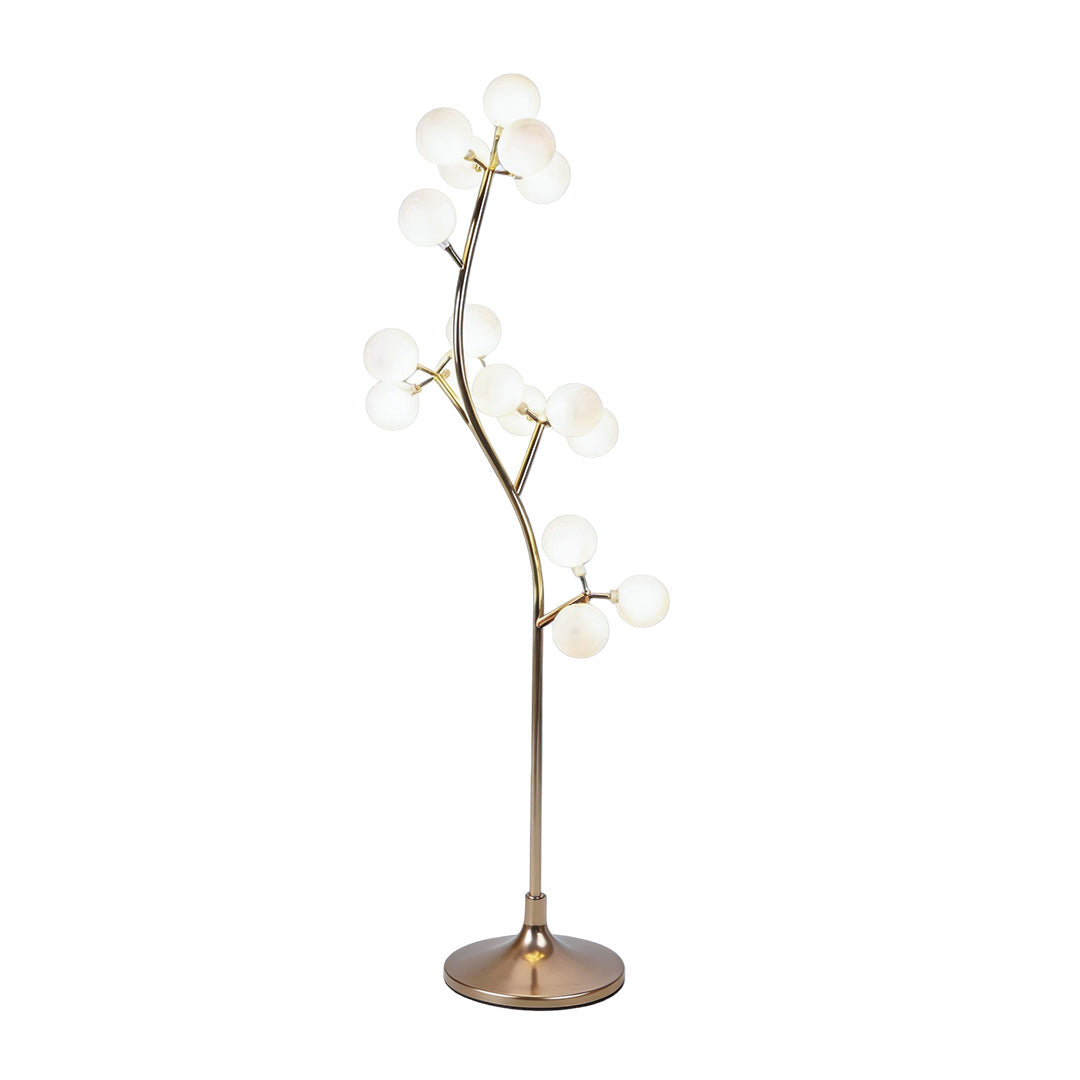 Cotton Tree Floor Lamps, Set of 6 – Gold Iron Sculptural Lighting for Weddings and Interiors