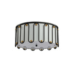 Aurelia Drum Flush Mount Ceiling Light in Matte Black with Opal Acrylic Shade