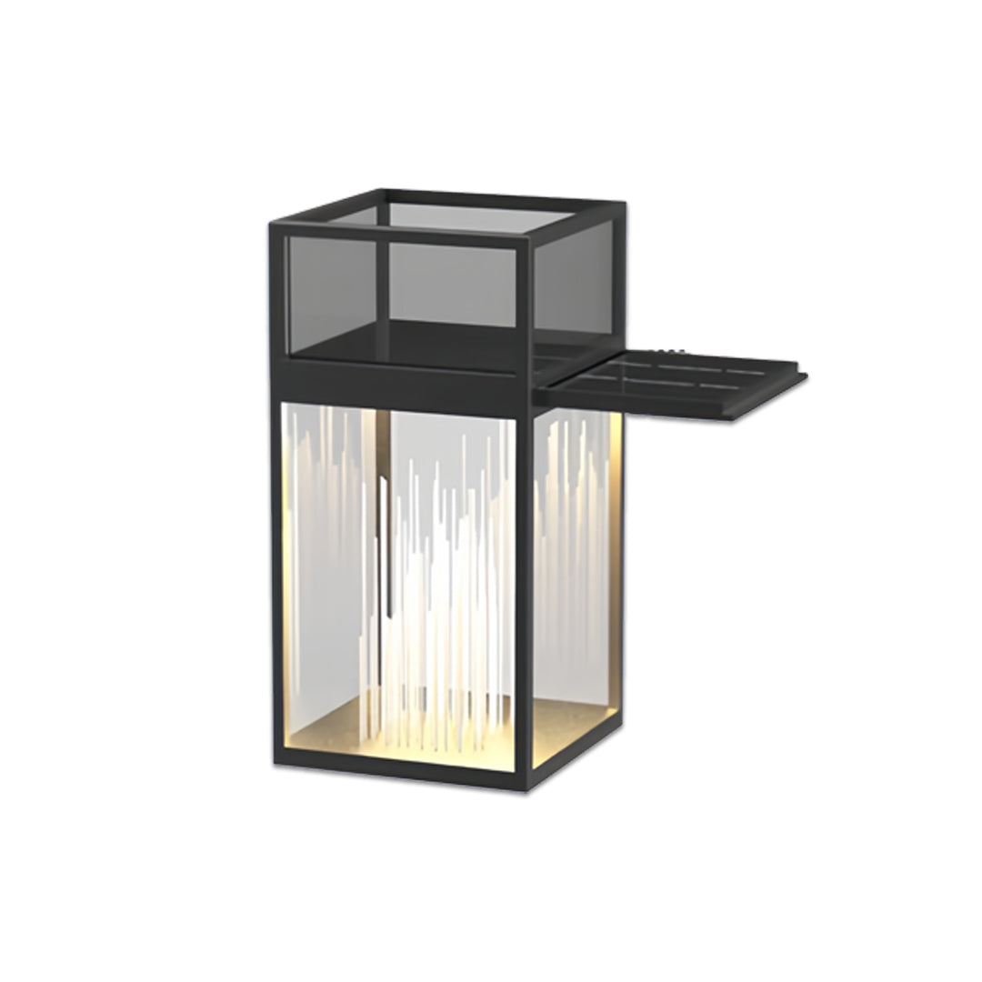 Luma Bollard Outdoor LED Landscape Light in Black Stainless Steel