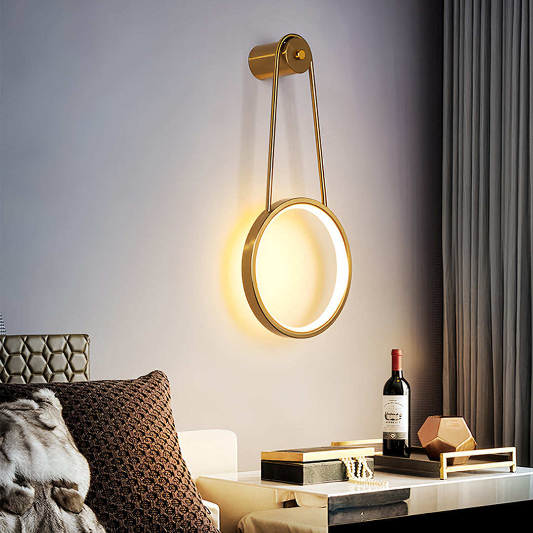 Modern Minimalist LED Wall Art Sconce in Black or Gold