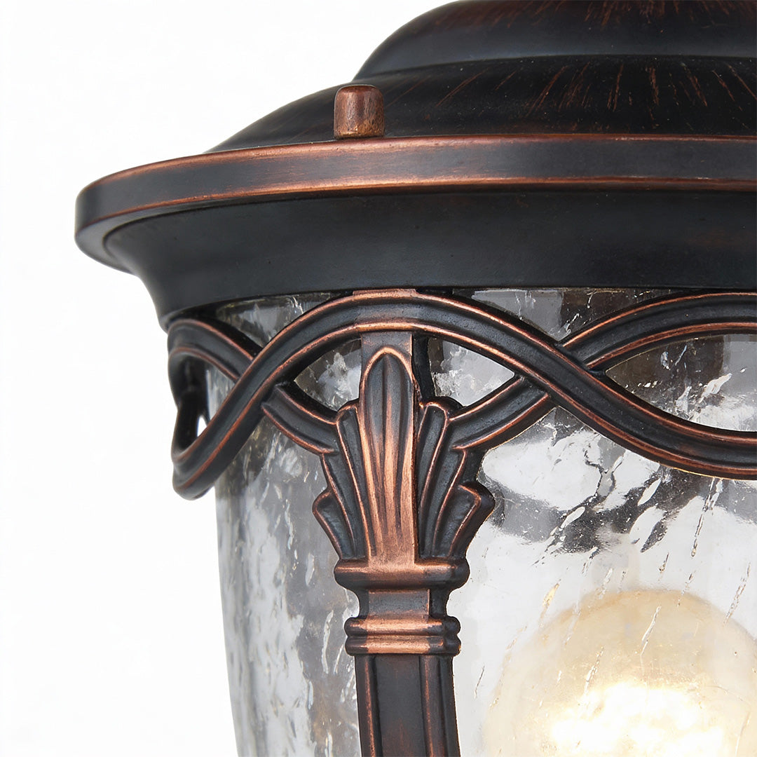 Outdoor Aluminum Column Pillar Light with Clear Glass Shade