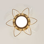 Aria Black Minimalist Ceiling Fan with Integrated LED Light