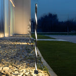 Linear LED Outdoor Path Light in Matte Black Aluminum