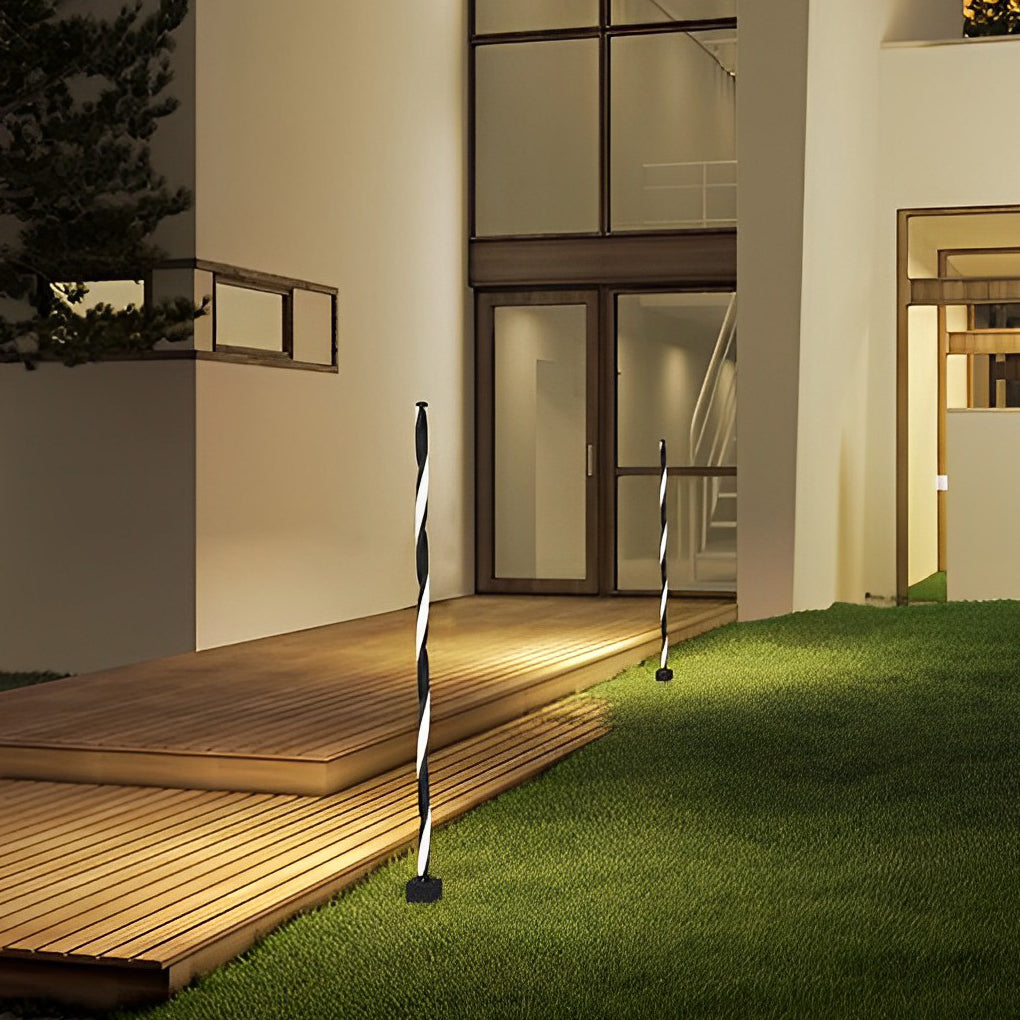 Linear LED Outdoor Path Light in Matte Black Aluminum
