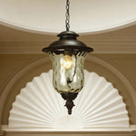 European Industrial Aluminum Pendant Light with Clear Glass Shade for Outdoor Corridors