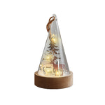 Nordic Wooden LED Table Lamp Set of Two with Glass Shade