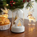 Nordic Wooden LED Table Lamp Set of Two with Glass Shade