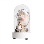 Nordic Wooden LED Table Lamp Set of Two with Glass Shade