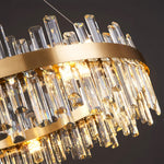 Aurelia Crystal Chandelier — Nordic Modern Ceiling Light in Copper, Nickel, or Black