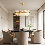 Aurelia Crystal Chandelier — Nordic Modern Ceiling Light in Copper, Nickel, or Black