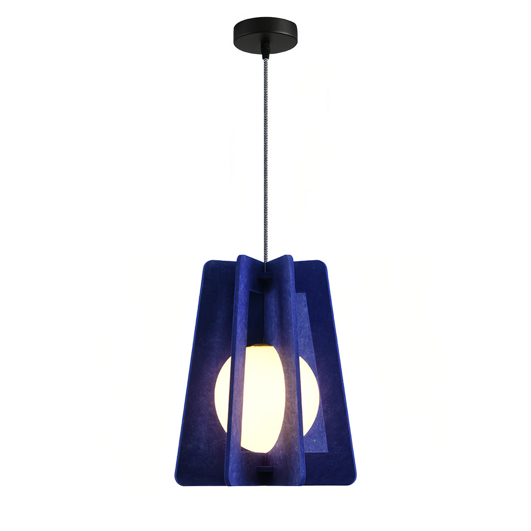 Geometric Felt Pendant Light with Acoustic Design for Modern Interiors
