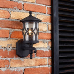 Aurelia Outdoor Wall Sconce in Matte Black with Clear Glass