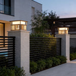 Modern Stainless Steel Outdoor Pillar Lights for Gateposts and Courtyards