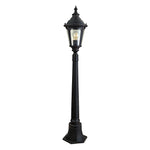 Modern European Post Light with Clear Glass Shade for Pathways and Patios