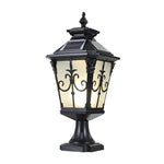 Solar-Powered Retro Post Light in Die-Cast Aluminum for Garden Paths
