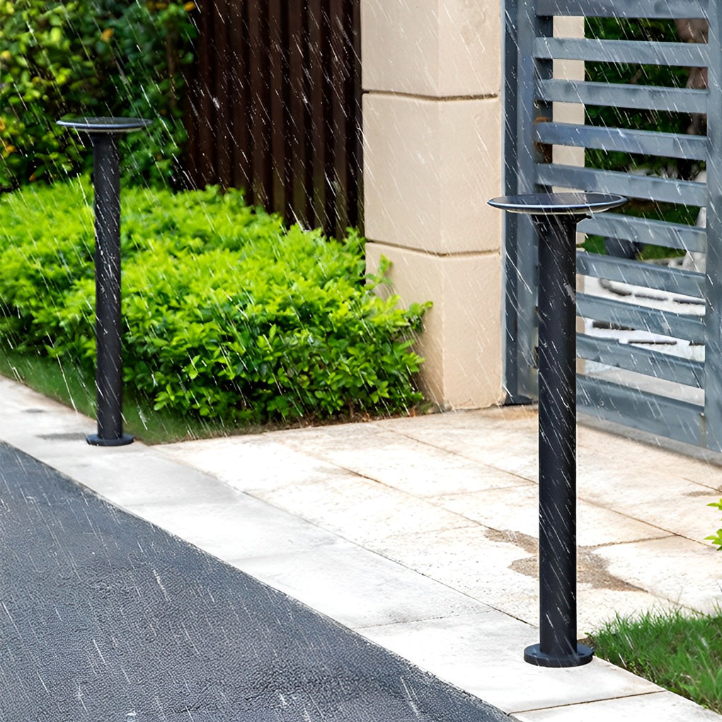 Modern Solar Path Lights in Black Aluminum for Garden and Walkway