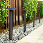Modern Solar Path Lights in Black Aluminum for Garden and Walkway