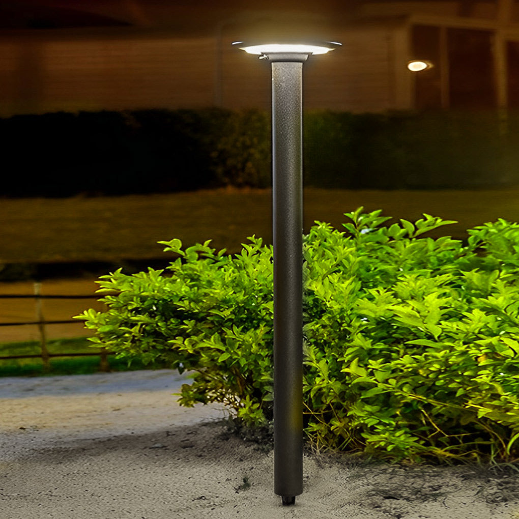 Modern Solar Path Lights in Black Aluminum for Garden and Walkway