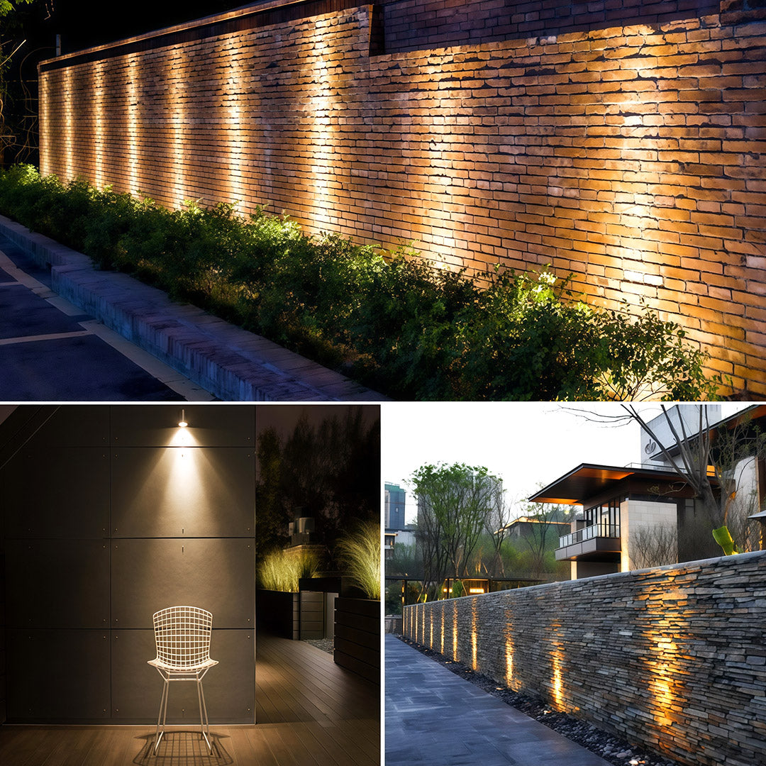 LumaWall Outdoor LED Wall Wash Light in Gray Aluminum
