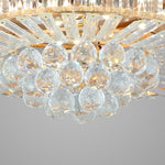 Crystal Ceiling Fan with Light – Gold Iron, European Luxury Design