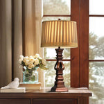 Stripe Drum Shade Antique Rustic Style Tower Table Lamp
