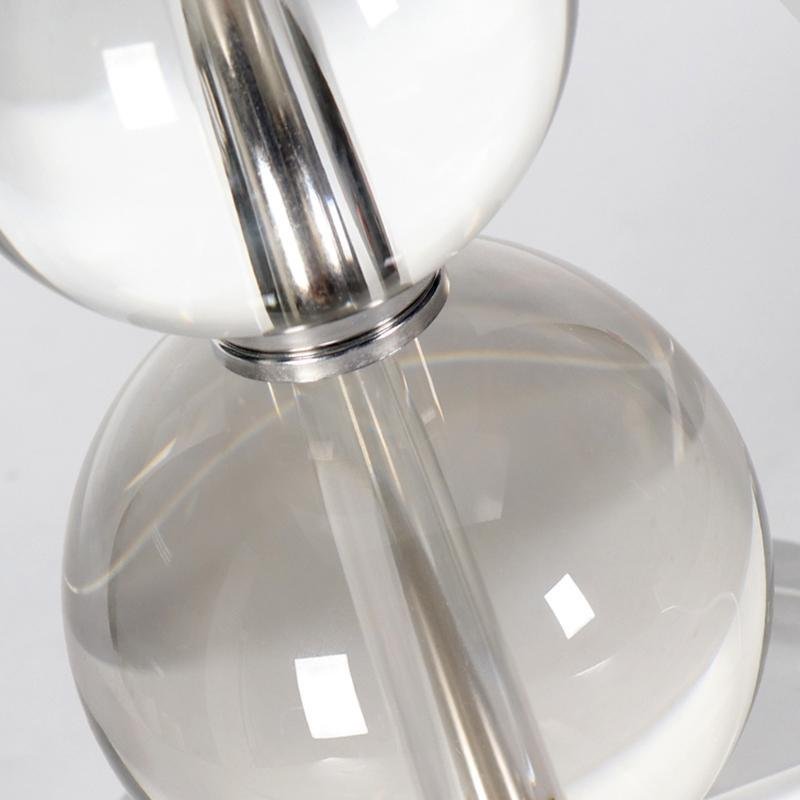 25 Inch Light Through Stacked Spheres Crystal Table Lamp
