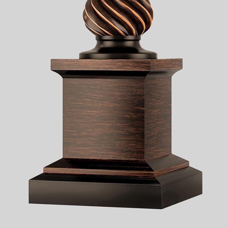24 Inch Rustic Bronze Resin Traditional Table Lamp