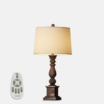 24 Inch Rustic Bronze Resin Traditional Table Lamp