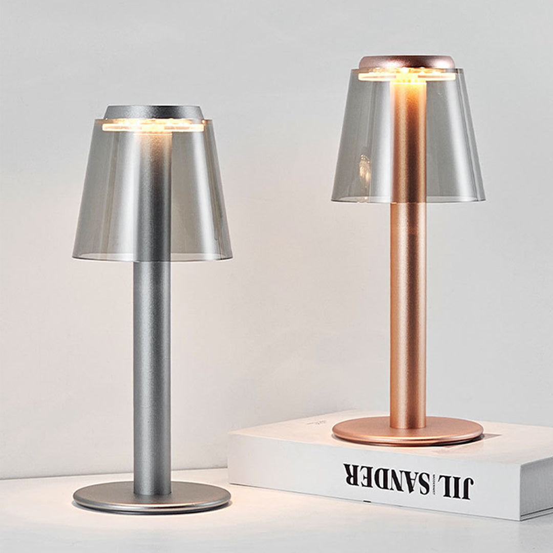 Lumina Adjustable LED Table Lamp in Aluminum and Acrylic