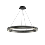 Black Round Chandelier Minimalist Italian Glass Pendant Light