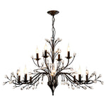 Lumière Cascade Crystal Candle Chandelier with LED Candelabra Bulbs