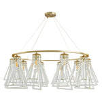 Aurelia Crystal Chandelier in Brass, Chrome, or Black