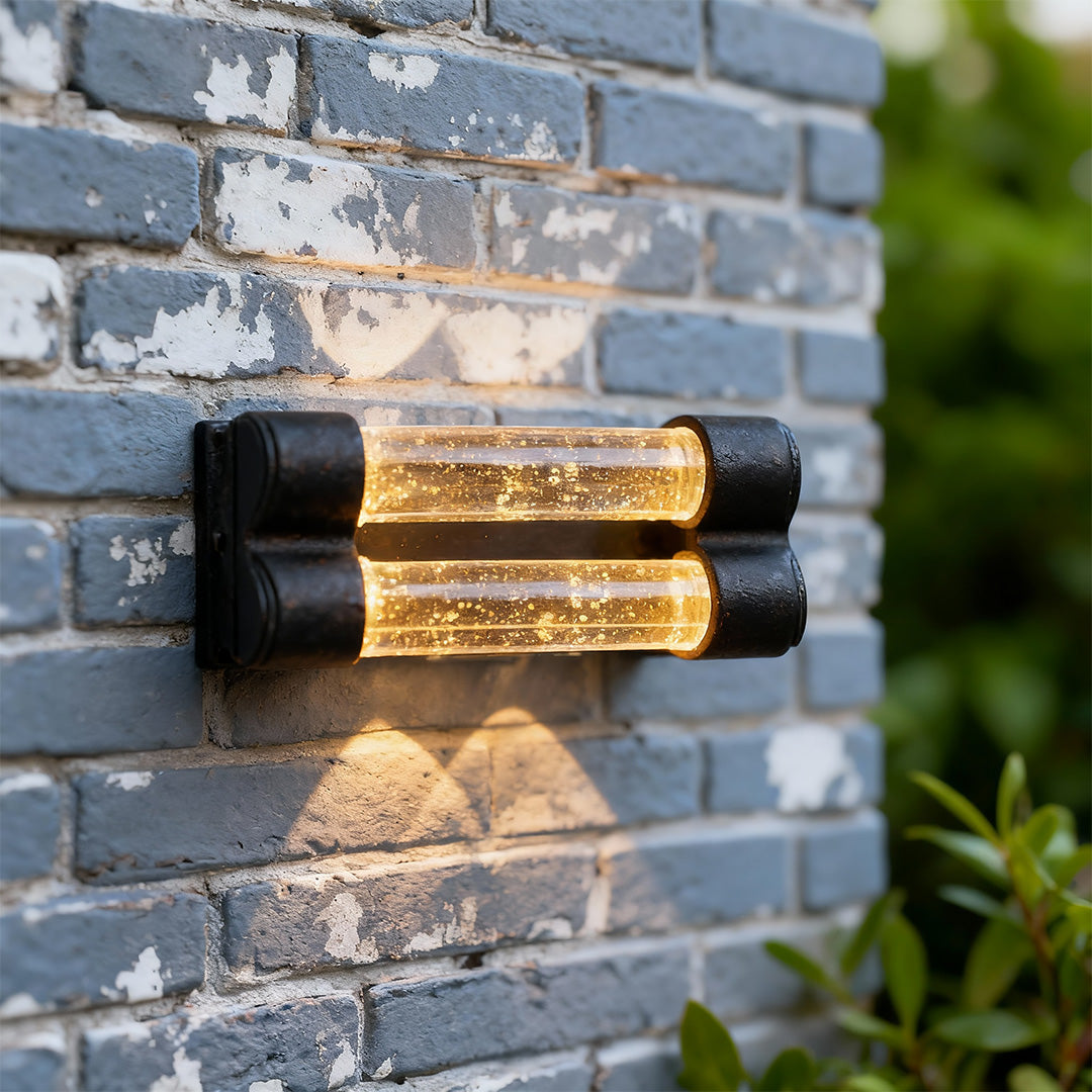 Luxury Crystal Wall Sconce with Up & Down LED Lighting, IP65 Waterproof
