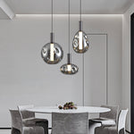 Modern Drum Pendant Light with Branch Design, Minimalist LED Ceiling Lamp
