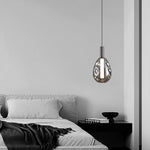 Modern Drum Pendant Light with Branch Design, Minimalist LED Ceiling Lamp