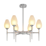 Lumina Brass Glass Chandelier – Modern Minimalist Ceiling Light
