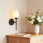 Aurelia Glass Wall Sconce in Copper, Nickel, or Black