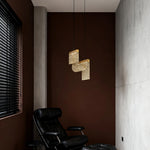 Aurelia Amber Glass Pendant Light in Gold for Modern Interiors