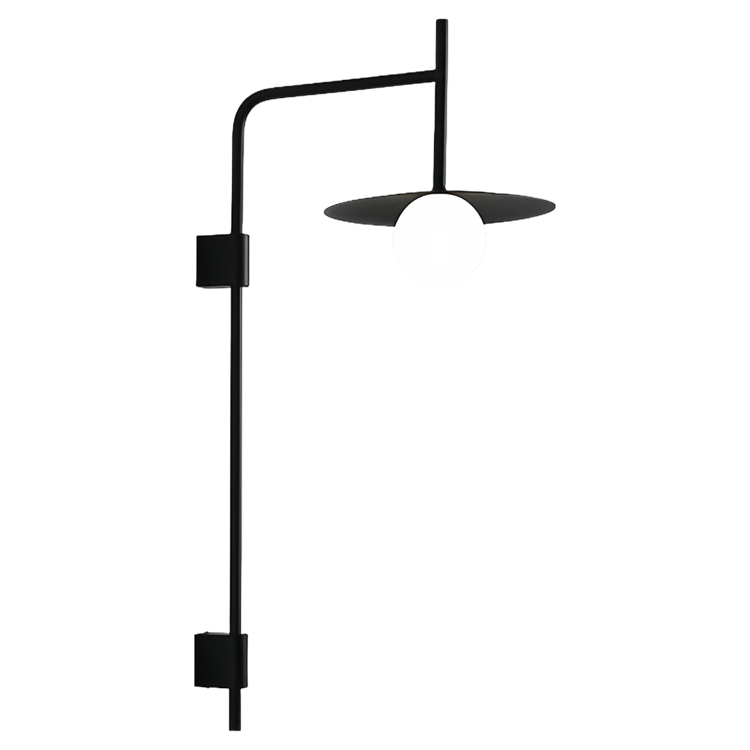 Modern Industrial LED Wall Sconce with Adjustable Arm for Reading