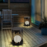 Aria Outdoor Lantern in Matte Black with White PE Shade, IP65 Waterproof