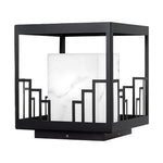 Minimalist Outdoor Pillar Light in Matte Black Stainless Steel