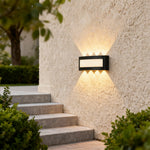 Aurelia Outdoor Up & Down Wall Sconce in Black Aluminum