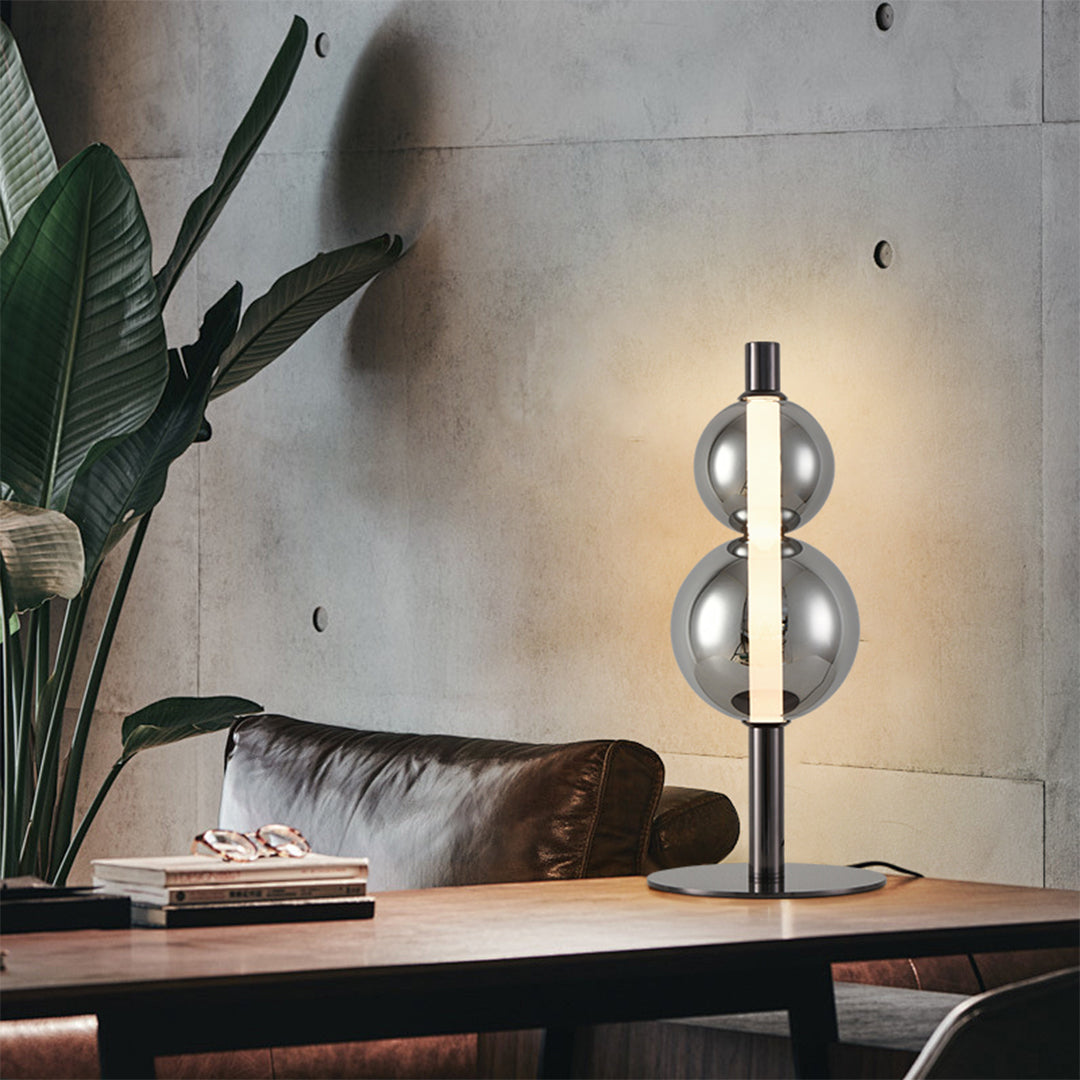 Artisan Table Lamp with Full Spectrum LED and Glass Shade