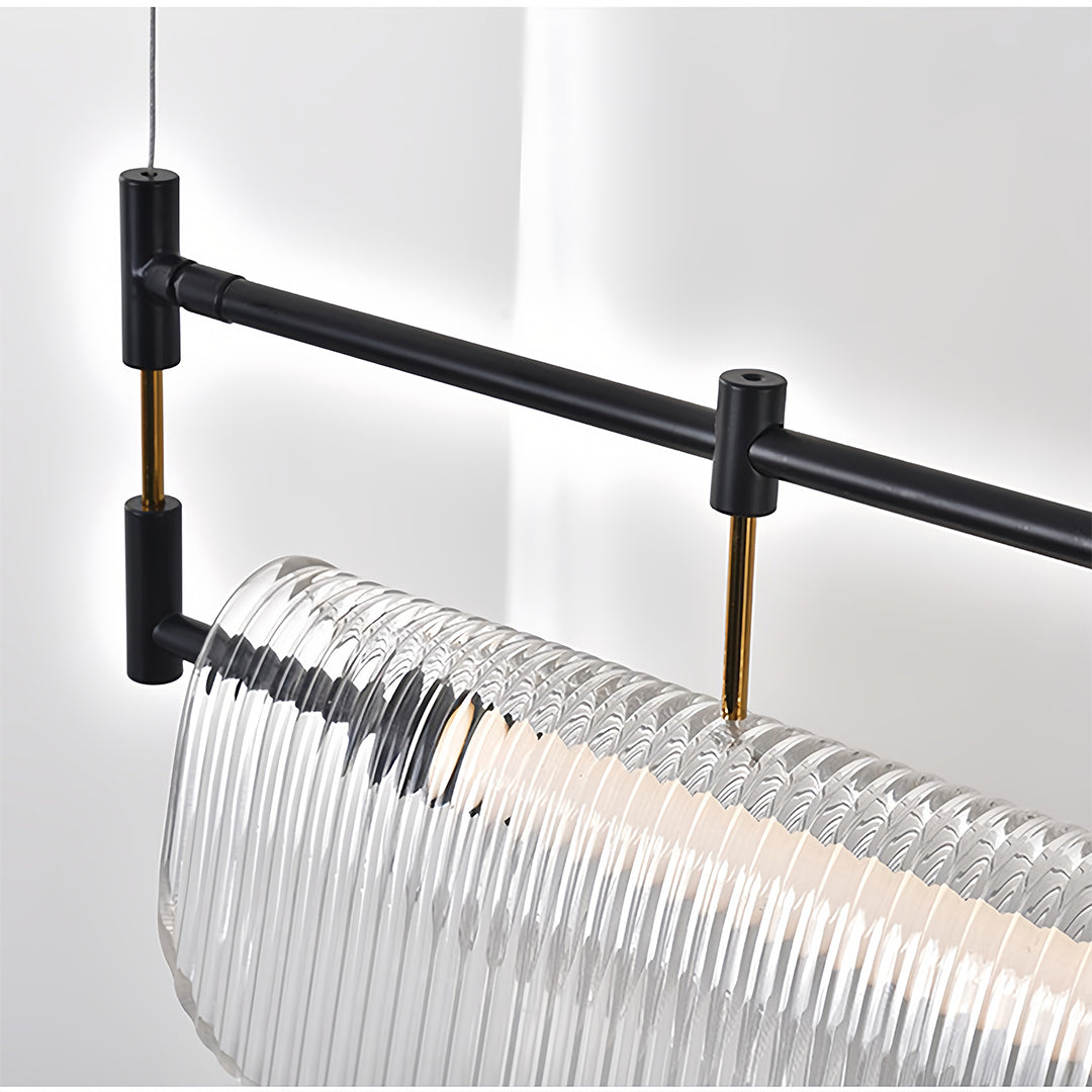 Nordic Linear LED Pendant Light, Minimalist Long Strip Ceiling Lamp for Dining Room and Kitchen Island